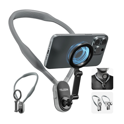 [Strong magnetic comfortable mobile phone neck holder] Silicone Phone Magnetic Neck Mount