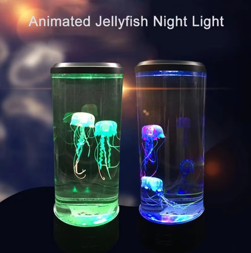 5 Colors Fancy LED Jellyfish Lamp Aquarium Lampka Nocna USB Table