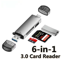 6 in 1 Otg Type C Card Reader USB 3.0 Micro Sd Mini Adapter TF USB Flash Drive Converter Mobile Phone Accessories