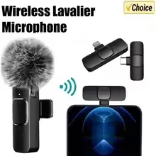 Wireless Lavalier Microphone Portable Audio Video Recording 